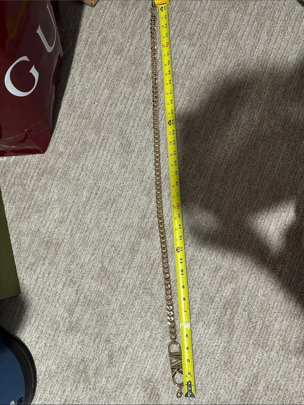 Michael Kors Gold MK Logo Chain belt or bag chain With Bar Tag
